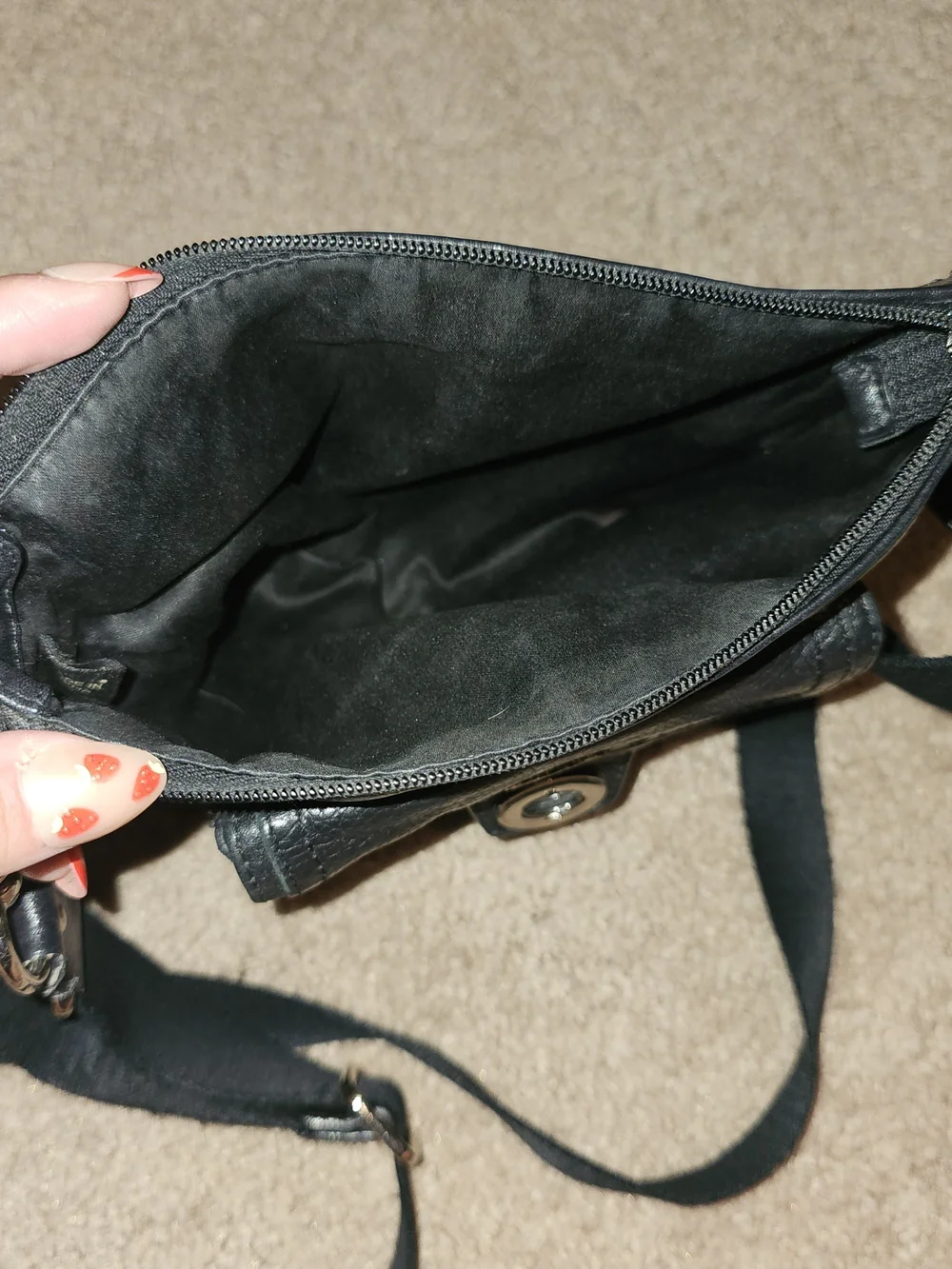COACH Black Leather Crossbody Bag